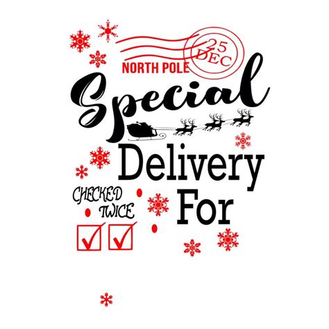 Download Free Special Delivery From Santa Claus Xmas Easy Edite